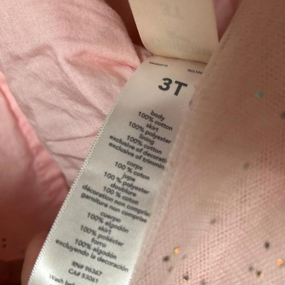 Osh Kosh Unicorn Pink Glitter Denim Overall Dress